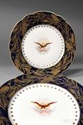 Two Harrison Administration White House China Plates