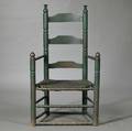 Greenpainted Slatback Armchair