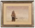 Marshall Johnson Massachusetts 18501921 Ship at Anchor
