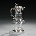 Victorian Sterling Silvermounted Glass Claret Jug