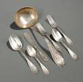 Thirtyeight Pieces of Whiting Japanese Pattern Sterling Silver Flatware