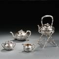 Fourpiece Chinese Export Silver Tea Service