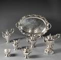 Sevenpiece Mexican Sterling Silver Tea and Coffee Service