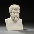 Italian School 19th Century Carrara Marble Bust of a Greek Statesman
