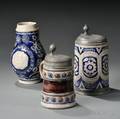 Three Westerwald Stoneware Tankards