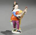 Meissen Porcelain Figure of Scaramouch with a Lute