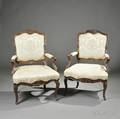 Pair of Louis XV Beechwood Fauteuil