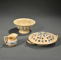 Three Wedgwood Smearglazed Caneware Items