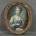 French School 18th19th Century Portrait of a Lady in Green at her Toilette possibly Madame Pompadour