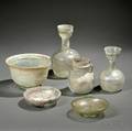 Six Romanstyle Glass Vessels