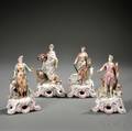 Continental Hard Paste Porcelain Figures Representing the Four Continents