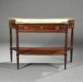 Louis XVIstyle Marbletop Mahogany Console Table
