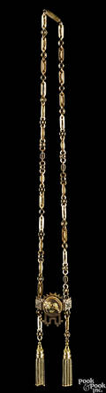 Victorian yellow gold slide chain