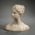 Emilio Fiaschi Italian 18581941 Alabaster Bust of a Young Woman