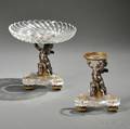 Two Baccarat Crystal and Parcelgilded Bronze Bases