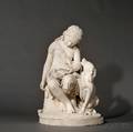Giovanni Maria Benzoni Italian 18081873 Marble Figure of Innocence Protected by Fidelity