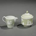 Two Wedgwood Green Jasper Dip Items