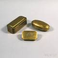 Three Engraved Brass Boxes