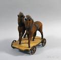Cloth and Wood Horse Pulltoy