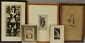 American and Continental School 19th and 20th Century Five Framed Prints of Female Nudes