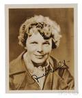 Earhart Amelia 18971939 Signed Photograph and Signed Card
