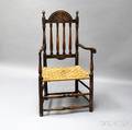 William and Marystyle Stained Maple Banisterback Armchair