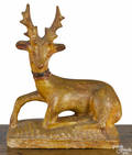 Pennsylvania chalkware stag 19th c