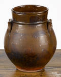 Pennsylvania redware crock 19th c