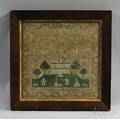 Framed Needlework Sampler Mary Ann Wields