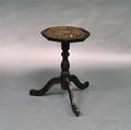 Queen Anne Blackpainted Octagonaltop Candlestand