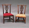 Two Chippendale Carved Mahogany Side Chairs