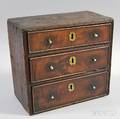 Miniature Mahogany Veneer Threedrawer Chest