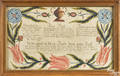 John George Busyaeger 17741843 Westmoreland County Pennsylvania pen ink and watercolor fraktur birth certificate