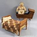 Cloth Doll with Doll Bed and Cradle