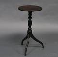 Federal Blackpainted Dishtop Candlestand