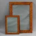 Two Birdseye Maple Molded Rectangular Mirrors