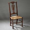 Transitional Country Chippendale Cherry Side Chair
