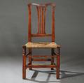 Transitional Chippendale Cherry Side Chair