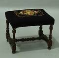 William and Mary Turned and Needlepointupholstered Footstool