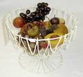 Wax fruit in a wire basket 19th c