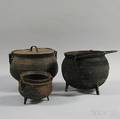 Three Cast Iron Pots
