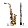 French Alto Saxophone Henri Selmer Paris 1955 Model Mark VI and a Selmer Bb Clarinet