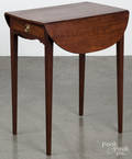 Diminutive George III mahogany drop leaf end table