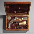 Cased Singleshot Libeau Percussion Pistol