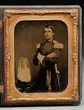 Cased Militia Officers Half Plate Ambrotype