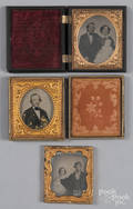 Three ambrotype portraits