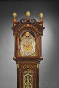 Mahogany and Marquetry Quarterchiming Tall Clock