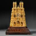 Gilt Reims Cathedralform Shelf Clock