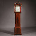 Samuel Harley Mahogany and Oak Tall Case Clock