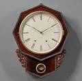 Jerome Ripple Front Mahogany Wall Clock